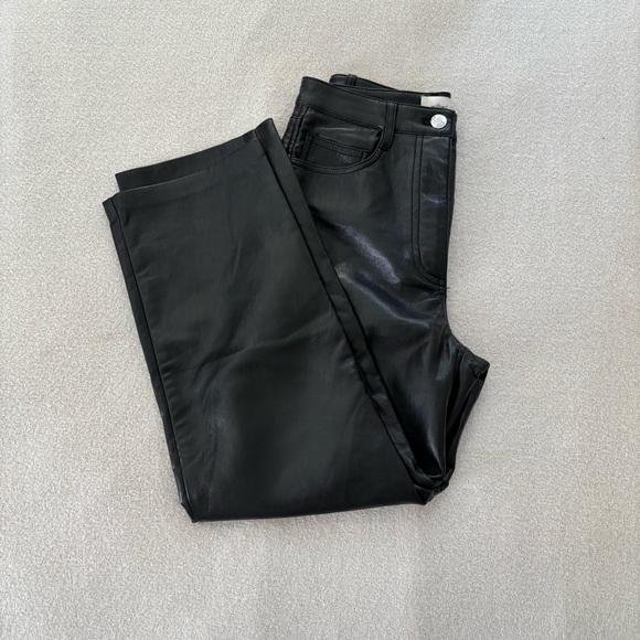 Wilfred Black Faux Leather Pants - Picture 1 of 4